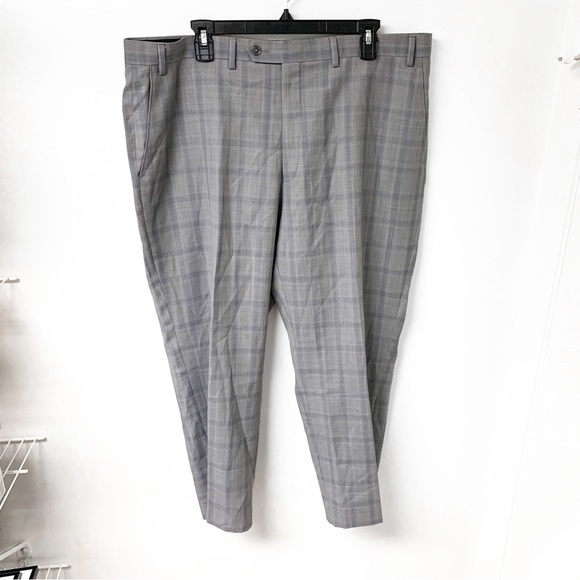 Michael Kors Gray Window Pane Plaid Suit Size 46R and‎ 40R Pants - Picture 5 of 11